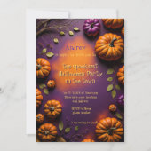 Invitation Citrouilles d'Halloween (Devant)