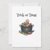 Invitation Citrouilles d'Halloween Farce ou Friandise (Dos)