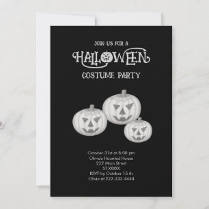 Invitation Citrouilles d'Halloween - Illustration à main