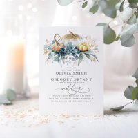 Citrouilles d'or et succulents Mariage de automne