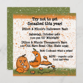 Invitation Citrouilles du parti Halloween (Devant / Derrière)