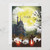 Invitation Citrouilles éffrayants, cimetière, fête d'Hallowee (Dos)