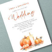 Invitation Citrouilles en terre cuite bougies Mariage de auto