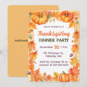 Invitation Citrouilles et feuilles d'automne modifiables pour (Devant / Derrière)