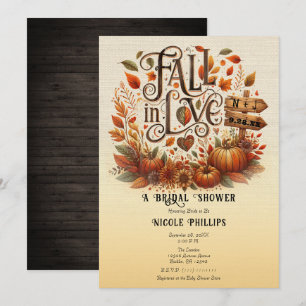 Invitation Citrouilles et feuilles de tombée amoureuse : Show