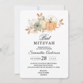 Invitation Citrouilles et fleurs à l'aquarelle d'automne (Devant)