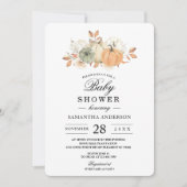 Invitation Citrouilles et fleurs à l'aquarelle d'automne (Devant)