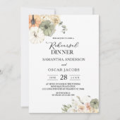 Invitation Citrouilles et fleurs d'aquarelle modernes (Devant)