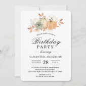 Invitation Citrouilles et fleurs d'automne à l'aquarelle (Devant)