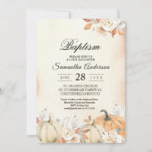 Invitation Citrouilles et Fleurs d'Automne Rustiques (Devant)