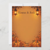 Invitation Citrouilles et Lanternes Mariage d'Automne (Dos)