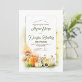 Invitation Citrouilles et tournesols Automne (Debout devant)