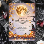 Invitation Citrouilles, Fantôme & Pleine lune Éffrayante Hall