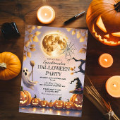 Invitation Citrouilles, Fantôme & Pleine lune Éffrayante Hall
