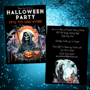 Invitation Citrouilles Faucheuses et Fête d'Halloween au Cime