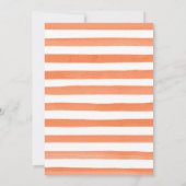 Invitation Citrouilles Fleuris Orange et Blanc Shower de Bébé (Dos)