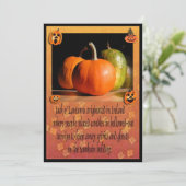 Invitation Citrouilles / Halloween Citrouille Carving Party (Debout devant)