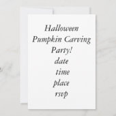 Invitation Citrouilles / Halloween Citrouille Carving Party (Dos)