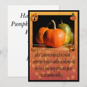 Invitation Citrouilles / Halloween Citrouille Carving Party (Devant / Derrière)