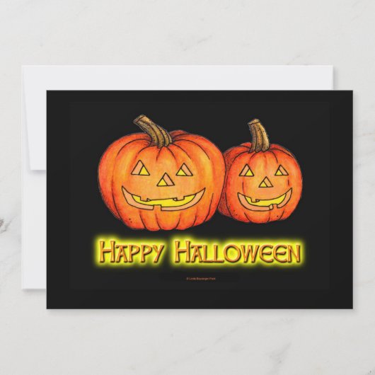 Invitation Citrouilles heureux de Halloween (Devant)