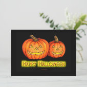Invitation Citrouilles heureux de Halloween (Debout devant)