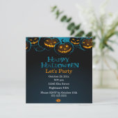 Invitation Citrouilles Joyeux Halloween (Debout devant)