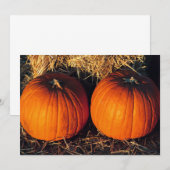 Invitation Citrouilles jumelles vintage (Devant / Derrière)
