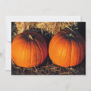 Invitation Citrouilles jumelles vintage