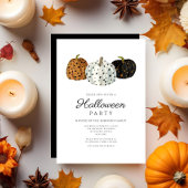 Invitation Citrouilles Mignonnes Halloween