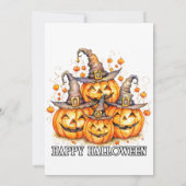 Invitation Citrouilles mignons Bonne fête d'Halloween Invitat (Dos)