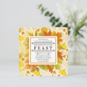 Invitation Citrouilles Motif de récolte d'automne (Debout devant)