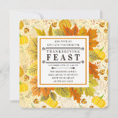 Invitation Citrouilles Motif de récolte d'automne (Devant)