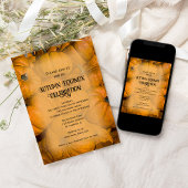 Invitation Citrouilles Orange Célébration de l'Équinoxe d'Aut