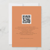 Invitation Citrouilles orange Florales d'automne Code QR Invi (Dos)