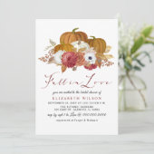 Invitation Citrouilles Rustiques Automne Mariage (Debout devant)