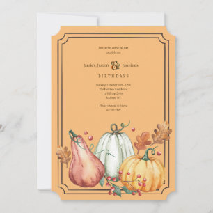 Invitation Citrouilles Trois