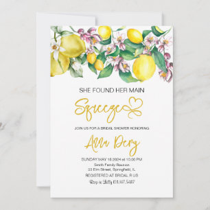 Invitation Citrus a trouvé son grand amour : Shower de mariag
