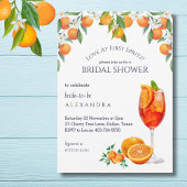 Invitation Citrus Aperol Love at First Spritz Fête des mariée