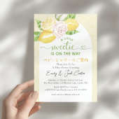 Invitation Citrus Baby shower Citron jaune Floral moderne