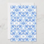 Invitation Citrus bleu méditerranéen Carreaux Lemon Italie Ma (Dos)