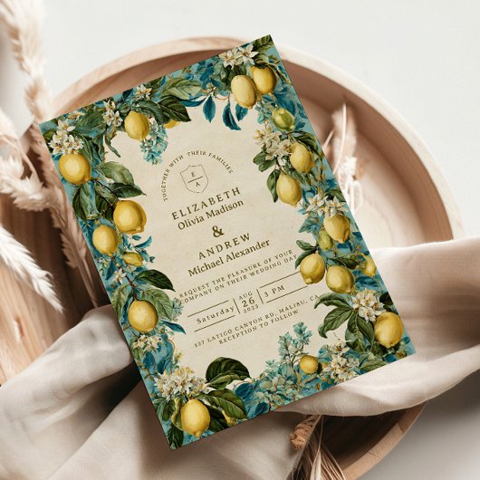 Invitation Citrus Blossom Heritage Wedding