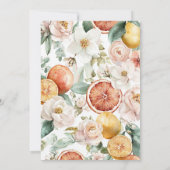 Invitation Citrus Botanique Hiver QR Fête des mariées florale (Dos)