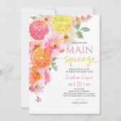 Invitation Citrus Bridal Shower Invitation, Floral Lemon (Devant)