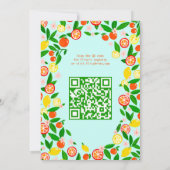 Invitation Citrus Celebration CUSTOM QR Summer BRIDAL SHOWER (Dos)