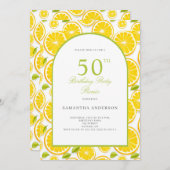 Invitation Citrus citron 50e anniversaire (Devant / Derrière)