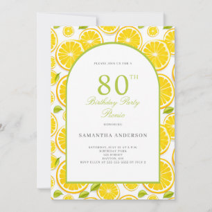 Invitation Citrus citron 80e anniversaire