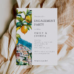 Invitation Citrus citron Amalfi<br><div class="desc">Citrus Citrus Amalfi Coast Engagement Invitation</div>