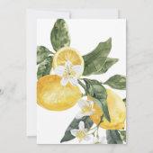 Invitation Citrus citron Aquarelle Couples Douche (Dos)