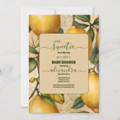 Invitation Citrus citron Baby shower neutre (Devant)