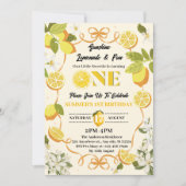 Invitation Citrus citron été Lemonade 1er anniversaire fête (Devant)